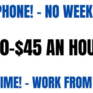 Non Phone Work From Home Job | Part Time - No Weekends | $40 - $45 An Hour Work At Home Job