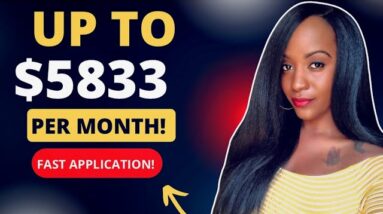 UP TO $5833 PER MONTH! HOME OFFICE SET UP, BENEFITS! NEW WORK FROM HOME JOB!