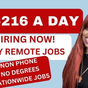HIRING NOW! ⬆️$216/DAY WORK FROM HOME FULLY REMOTE CVS JOBS I NON PHONE I *MULTIPLE JOB OPENINGS*