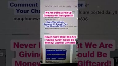Giveaway Time! Follow Us On Instagram! We Are Doing Another Giveaway! #giveaway #workfromhomejob