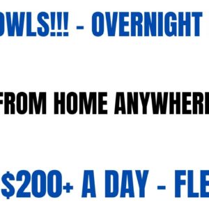Night Owls! Overnight Work From Home Job Hiring Now | Make $200+ A Day | Flexible Work At Home Job