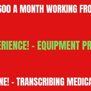 Make $1600 A Month | No Experience - Equipment Provided | Non Phone Work From Home Job Transcribing