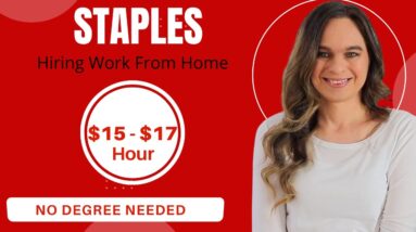 STAPLES Hiring $15 To $17 Hour Remote Work From Home 2023 | No Degree Needed | Helping Customers