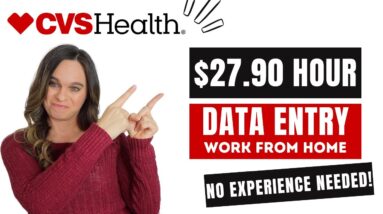 CVS Health Up To $27.90 Hour With NO EXPERIENCE Needed! DATA ENTRY Operator Work From Home Job