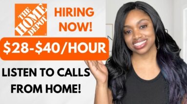 🔥$28-$40 HOUR WORK FROM HOME JOBS! LISTEN TO CALLS FOR HOME DEPOT I VERY LITTLE EXPERIENCE REQUIRED