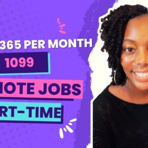 1099 Remote Jobs Part-Time!! Make $1,170-$1,365 Per Month| Non Phone Work From Home Jobs