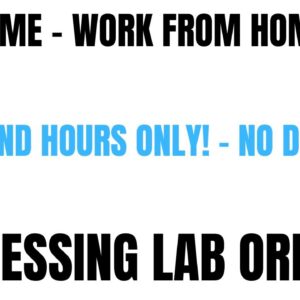 Weekend Work From Home Job | Part Time No Degree Work At Home Job | Processing Lab Orders Remote Job