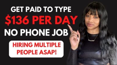 EASY $136 PER DAY NO EXPERIENCE NON PHONE ONLINE TYPING JOB! WORK FROM HOME ASAP!