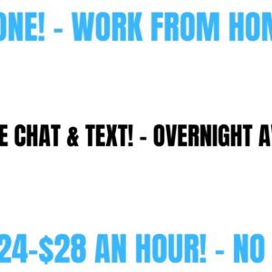 Non Phone Work From Home Job | Chat & Text | $24 - $28 An Hour | Part Time Work At Home Job