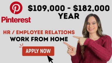 Pinterest Hiring $109,000 To $182,000 Year NO DEGREE Needed! Work From Home HR / Employee Relations