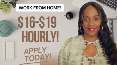 $16-$19 HOURLY! FULL TIME WITH BENEFITS! NEW WORK FROM HOME JOB!