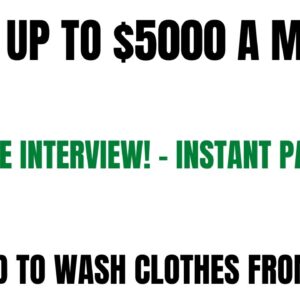 Make Up To $5000 A Month | Skip The Interview! | Get Paid To Wash Clothes| Work From Home Job