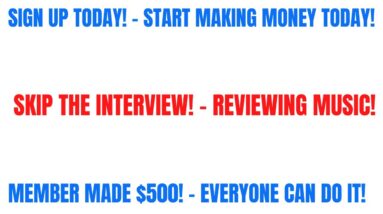 Start Making Money Today | Skip The Interview | Get Paid To Listen To Music | Everyone Can Do This!