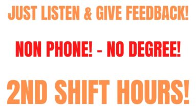 Just Listen & Give Feedback | Non Phone Work From Home Job | No Degree | 2nd Shift | Online Job