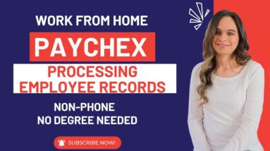 PAYCHEX Is Hiring A Full Time Work From Home Employee Data Specialist To Process Records | Non-Phone