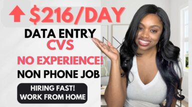 APPLY FAST! RARE $216 PER DAY NON PHONE DATA ENTRY ONLINE JOB WITH CVS! NO EXPERIENCE REQUIRED!