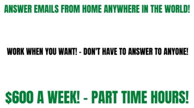 Answer Emails From Anywhere Non Phone Work From Home Job |$600 A Week |Part Time Work At Home Job