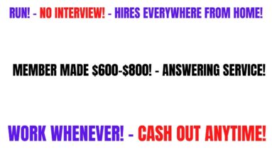 Run! No Interview! Hires Everywhere Work From Home Job! Member Made $600-$800! Answering Service