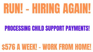 Run! Hiring Again! Processing Child Support Payments | $576 A Week Work From Home Job | Data Entry
