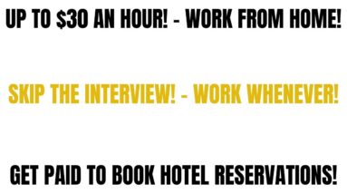 Up to $30 An Hour | Work From Home Job | Skip The Interview | Weekly Pay| Booking Hotel Reservations