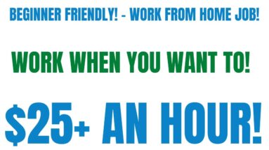 Beginner Friendly Work From Home Job | No Experience Online Job Work When You Want | $25 An Hour