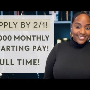 APPLY BY FEB 1! $5000 A MONTH! FAST APPLICATION! FULL TIME WORK FROM HOME JOB!