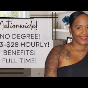 NATIONWIDE! $23-$28 HOURLY WORK FROM HOME JOB! FULL TIME WITH BENEFITS!
