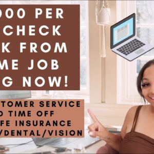$1,500 PER WEEK NO DEGREE NEEDED WORK FROM HOME JOB/NON CUSTOMER SERVICE ROLE! REMOTE JOB IN 2023!