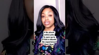 6 online jobs to help you make extra money! ⬆️ $7500 Monthly #shorts #onlinejobs #workfromhomejobs