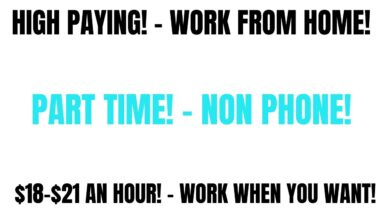 High Paying! Part Time Non Phone Work From Home Job | $18-$21 An Hour Work At Home Job | Online Job