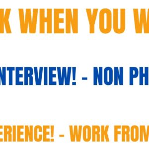 Work When You Want | No Interview | No Experience | Non Phone Work From Home Job | Online Jobs