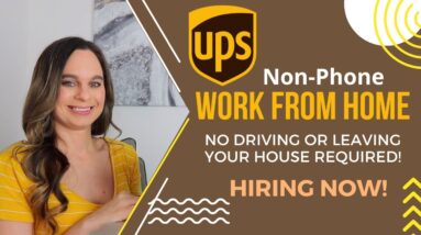 UPS Hiring Non-Phone Work From Home 2023 | No Driving Or Leaving Your House Required!