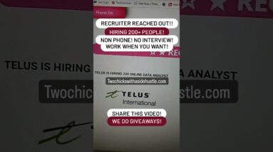 The Recruiter Reached Out! Go To The Blog www.twochickswithasidehustle.com Pays $14.50 An Hour!