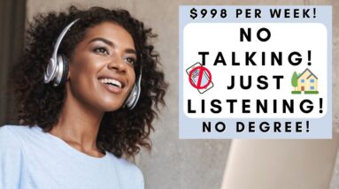 ￼Remote NO Talking Job! $988 per Week! Non-phone Work From Home Job 20￼23!￼