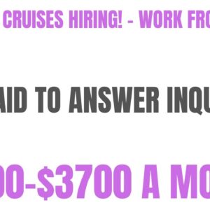 Princess Cruises Hiring! - Work From Home Job | Get Paid To Answer Questions | $2700 - $3700 A Month