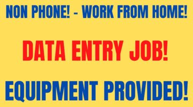 Real Data Entry Work From Home Job | Remote Job | Equipment Provided | No Degree | Work At Home Jobs
