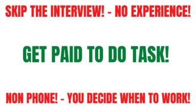 Non Phone Skip The Interview Work From Home Job | Hiring Asap |  No Experience | Get Paid To Do Task