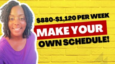 Set Your Own Hours!!! Make $880-$1,120 Per Week & Set Your Own Schedule!! Non Phone Remote Jobs