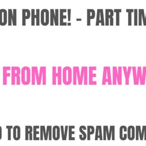 Easy Non Phone Part Time Work From Home Job | Work From Anywhere! | Get Paid To Remove Spam Comments