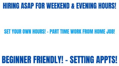 Hiring Asap For Weekend & Evening Hours Set Your Own Hours Beginner Friendly Work From Home Job
