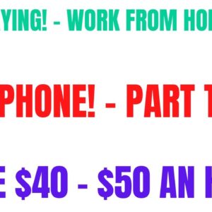 High Paying Work From Home Job | Non Phone | $40 - $50 An Hour | Part Time Online Job Hiring Now