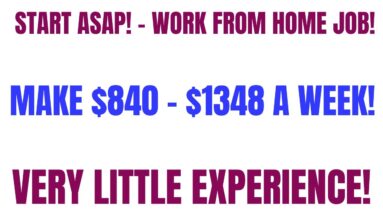 Start Asap! Work From Home Job Make $840 - $1348 A Week Very Little Experience Work At Home Job
