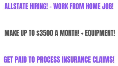Allstate Hiring Work From Home Job Make Up To $3500 A Month + Equipment Get Paid To Process Claims