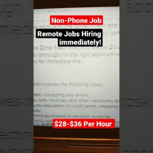 Remote Jobs Hiring Immediately!!! $28-$36 Per Hour!!! Part-Time Remote Jobs| Non Phone Jobs#shorts