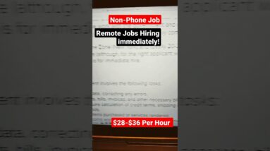 Remote Jobs Hiring Immediately!!! $28-$36 Per Hour!!! Part-Time Remote Jobs| Non Phone Jobs#shorts