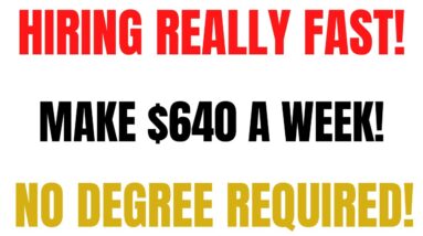 Hiring Really Fast! Make $640 A Week Work From Home Job | No Degree Required | Best Online Job