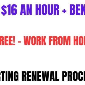 Make $16 an hour + Benefits! No Degree Work From Home Job Supporting Renewal Processors Online Job