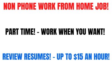 Non Phone Part Time Work From Home Job | Review Resumes | $12-$15 An Hour | Online Job Hiring Now