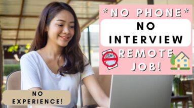 NO PHONE REMOTE JOB! $950 PER WK! NO INTERVIEW OR EXPERIENCE NON PHONE WORK FROM HOME JOBS 2023