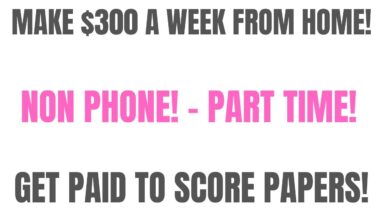 Hiring Again! Make $300 A Week Non Phone Part Time Work From Home Job Get Paid To Score Papers
